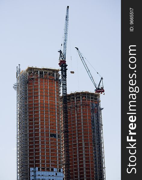 Skyscraper construction site