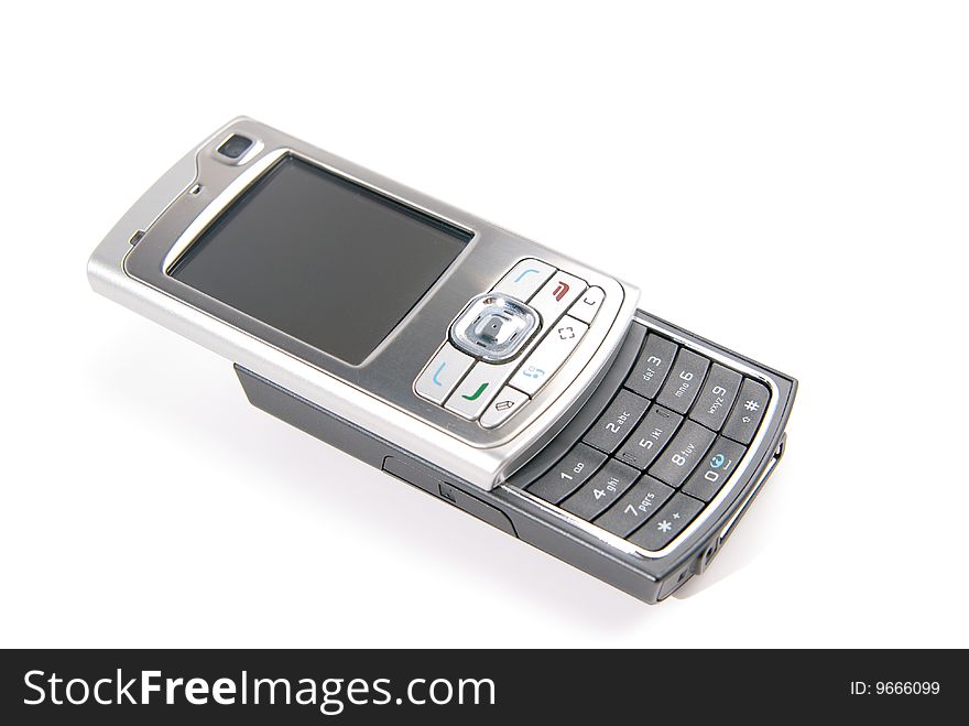 Mobile phone isolated over white background