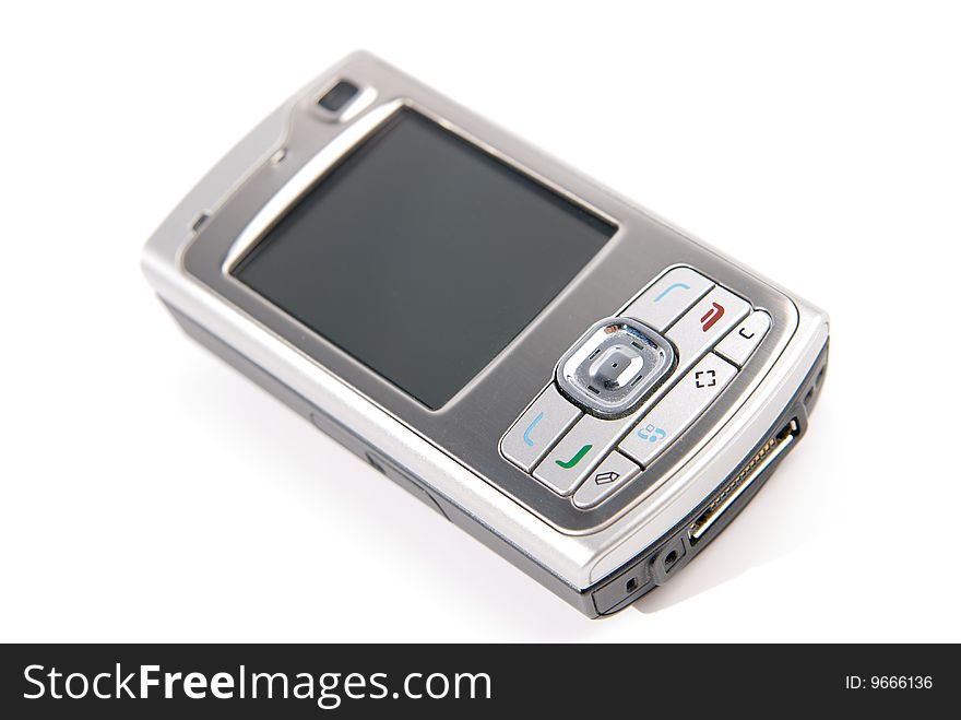 Mobile phone isolated over white background
