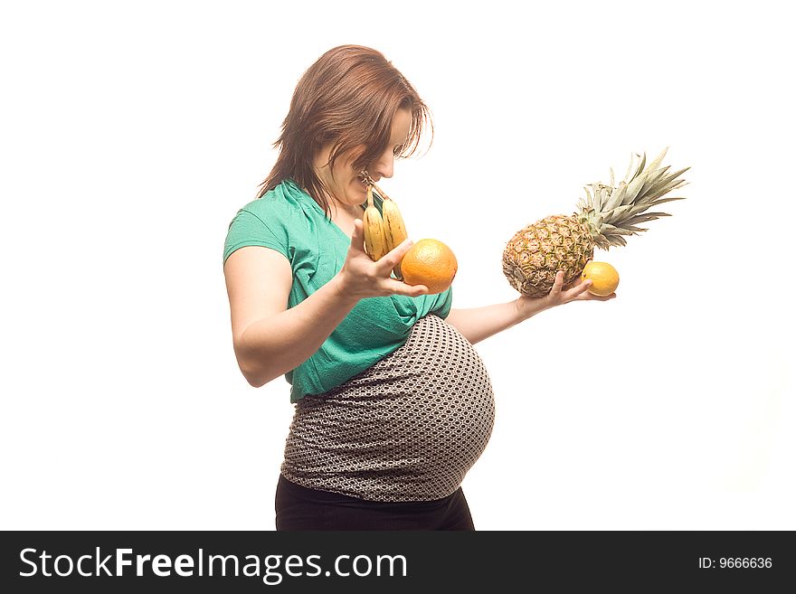 Pregnant woman representing a healthy lifestyle. Pregnant woman representing a healthy lifestyle