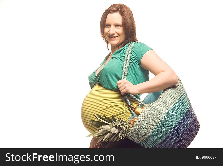 Pregnant woman representing a healthy lifestyle. Pregnant woman representing a healthy lifestyle