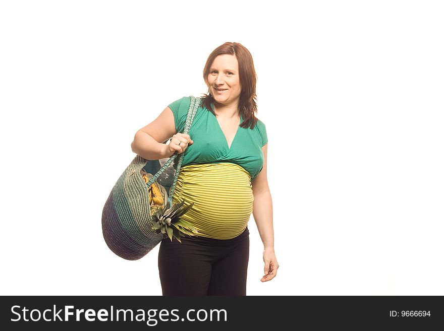 Pregnant woman representing a healthy lifestyle. Pregnant woman representing a healthy lifestyle