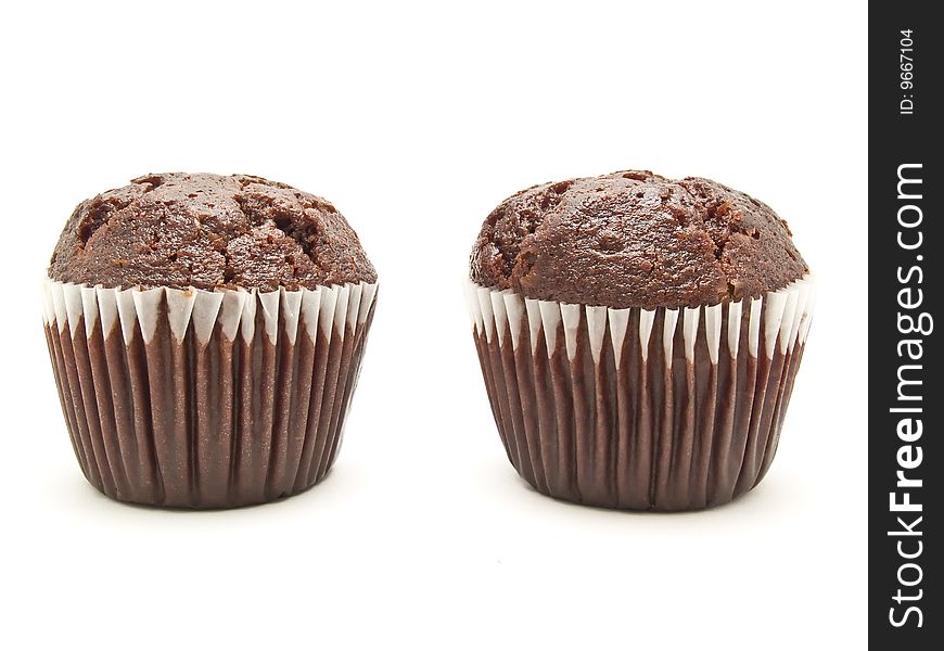 Muffins,	
Chocolate Cake
photography studio with white background