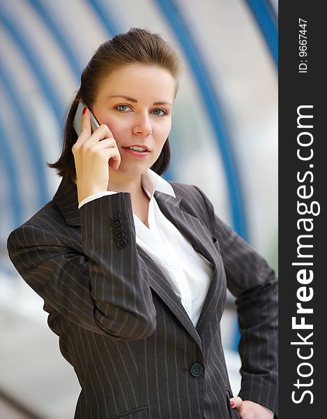 Modern Professional Businesswoman With Phone