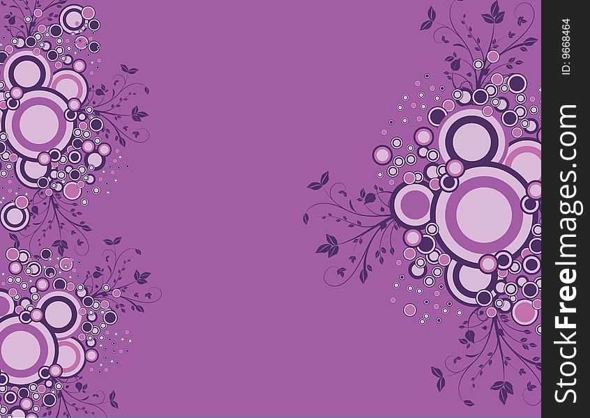 The vector illustration contains the image of floral background