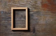 Empty Frame On Wooden Background Royalty Free Stock Photography