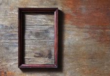 Empty Frame On Wooden Background Royalty Free Stock Photos