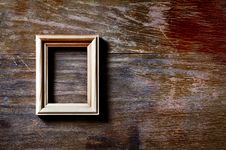 Empty Frame On Wooden Background Royalty Free Stock Photography