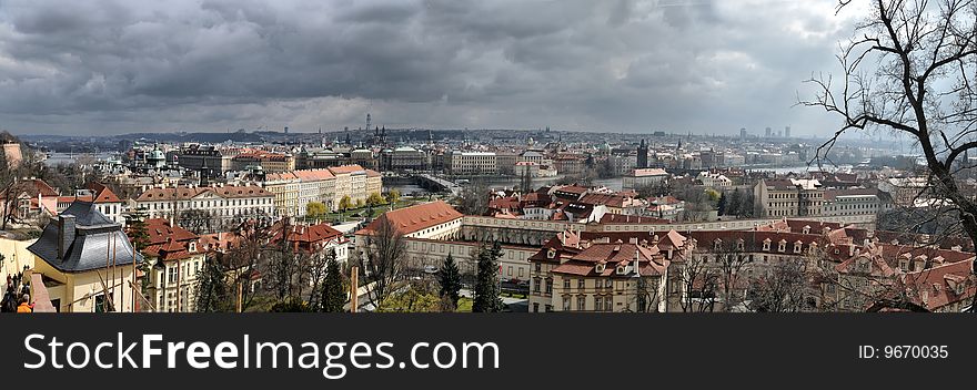 Panorama of the city of Prague. An excellent kind. Panorama of the city of Prague. An excellent kind.