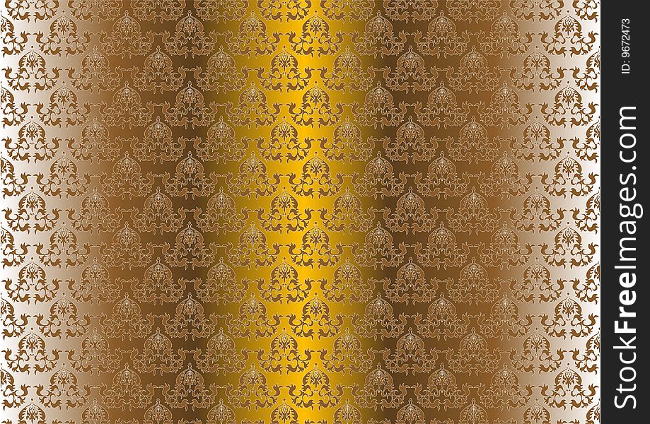 Abstract yellow satin background from the curves.Vector illustration. Abstract yellow satin background from the curves.Vector illustration