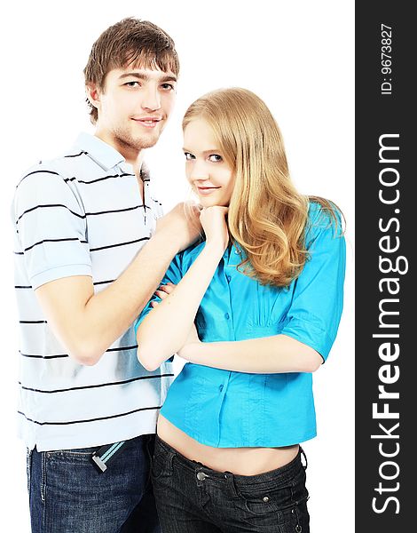 Portrait of a beautiful young couple. Shot in a studio. Portrait of a beautiful young couple. Shot in a studio.