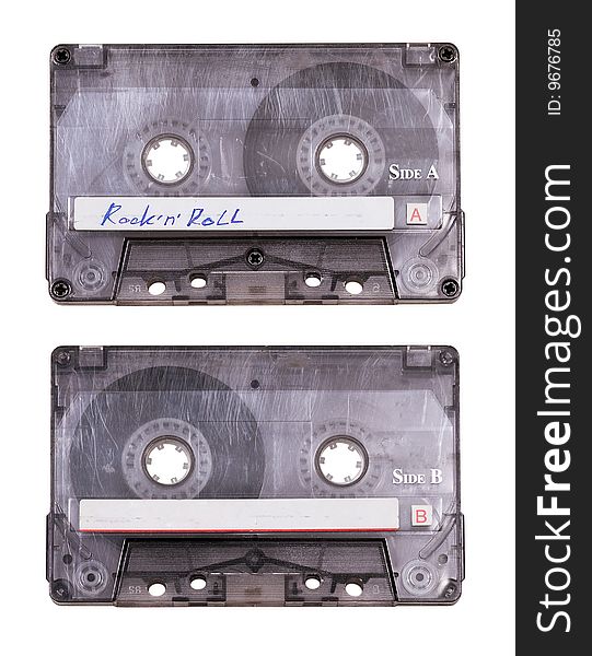 Audio Cassette Isolated On White Background