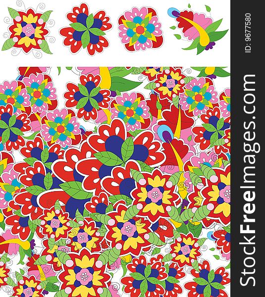 Background With Floral Elements