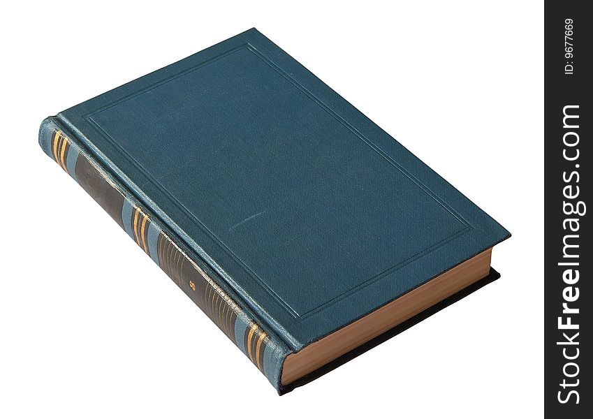 Old book isolated on white background with clipping path