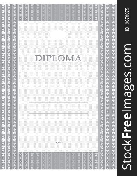 A template for diploma, certificate etc. A4 vector illustration. Change sizes, colors, titles to your liking.