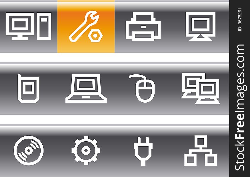 Vector Web Icons Set â€“ Hardware