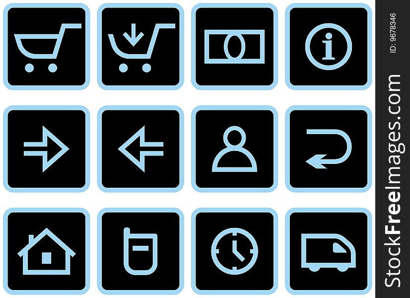 Original vector icons for web, software etc. on white background. Original vector icons for web, software etc. on white background