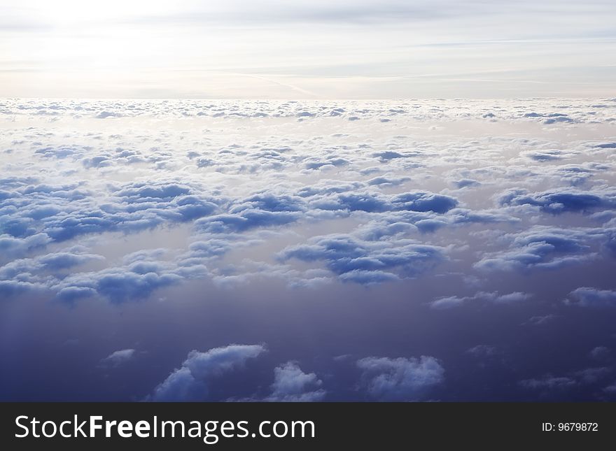 Aerial view of a cloudscape. Aerial view of a cloudscape