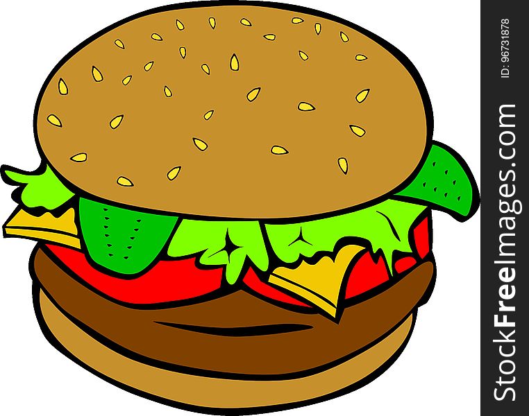 Food, Clip Art, Hamburger, Graphics