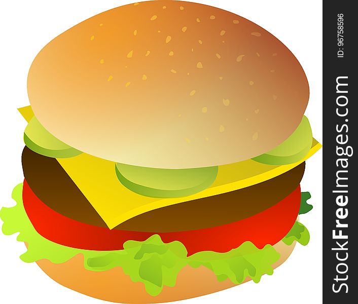 Hamburger, Cheeseburger, Food, Fast Food