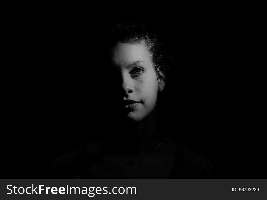 Gray Scale Photo of Woman