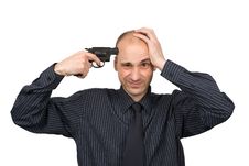 A Man Trying To Suicide Stock Photography A Man Trying To Suicide Stock Photography