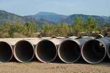 Dewage Pipes With Mountain Background Royalty Free Stock Photo Dewage Pipes With Mountain Background Royalty Free Stock Photo