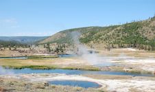 Yellowstone River And Hot Springs Landscape Stock Photos Yellowstone River And Hot Springs Landscape Stock Photos