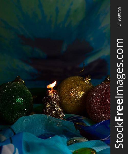 Night with candle holiday background