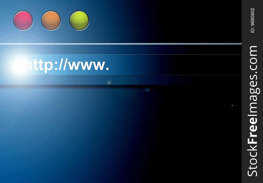 Web address on blue background with light effects. Web address on blue background with light effects
