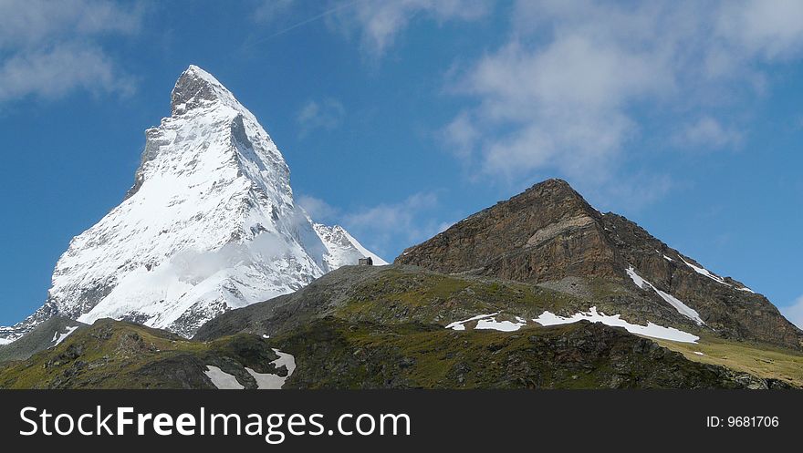 This the matterhorn in zermatt switzerland. This the matterhorn in zermatt switzerland