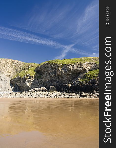 Beach and cliffs