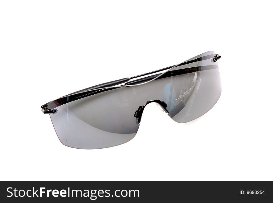 Fashionable sunglasses isolated on white background.