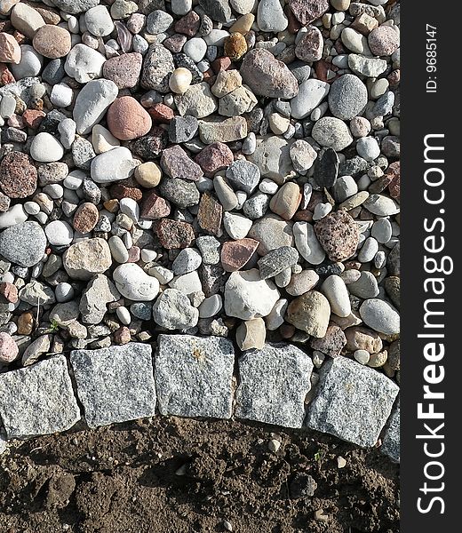 Various stones and land, outdoor