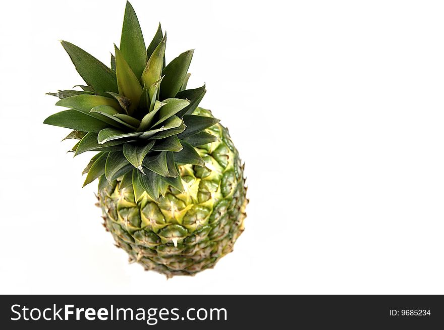 Pineapple Isolated Over White.