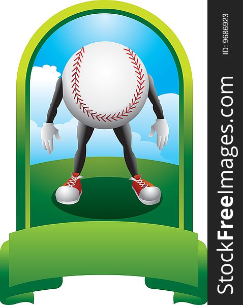 Baseball Character In Green Display