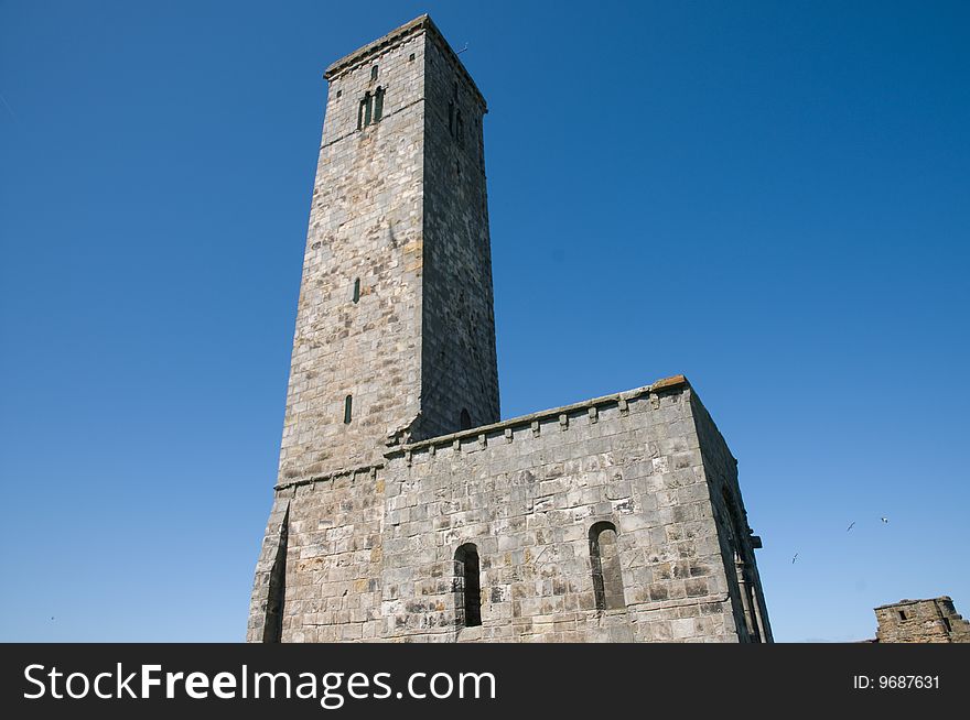 Remains of the old cathedral at st andrews in scotland. Remains of the old cathedral at st andrews in scotland