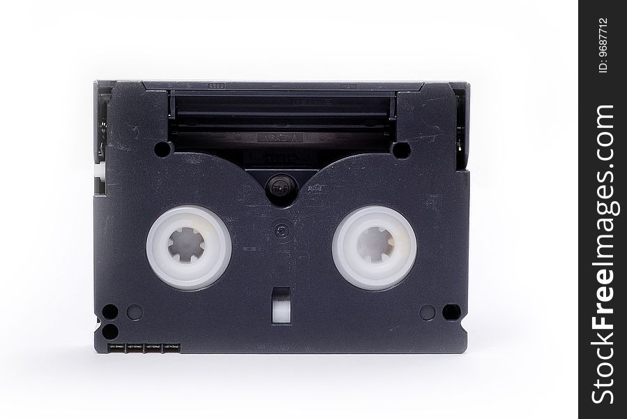 Used Hi-8 video tape with white background