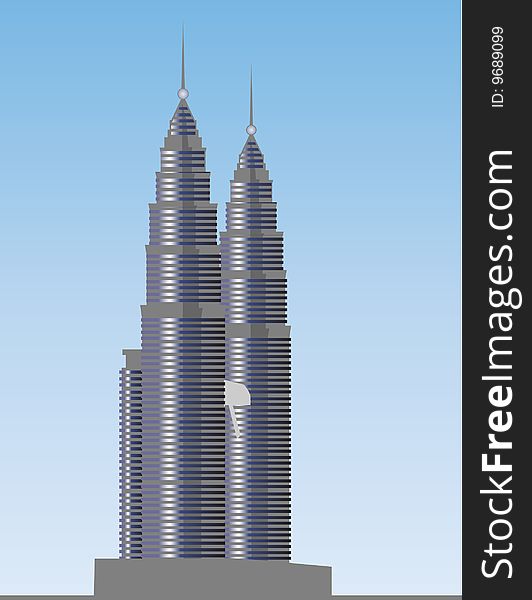 Petronas Twin Tower in Kuala Lumpur. Petronas Twin Tower in Kuala Lumpur