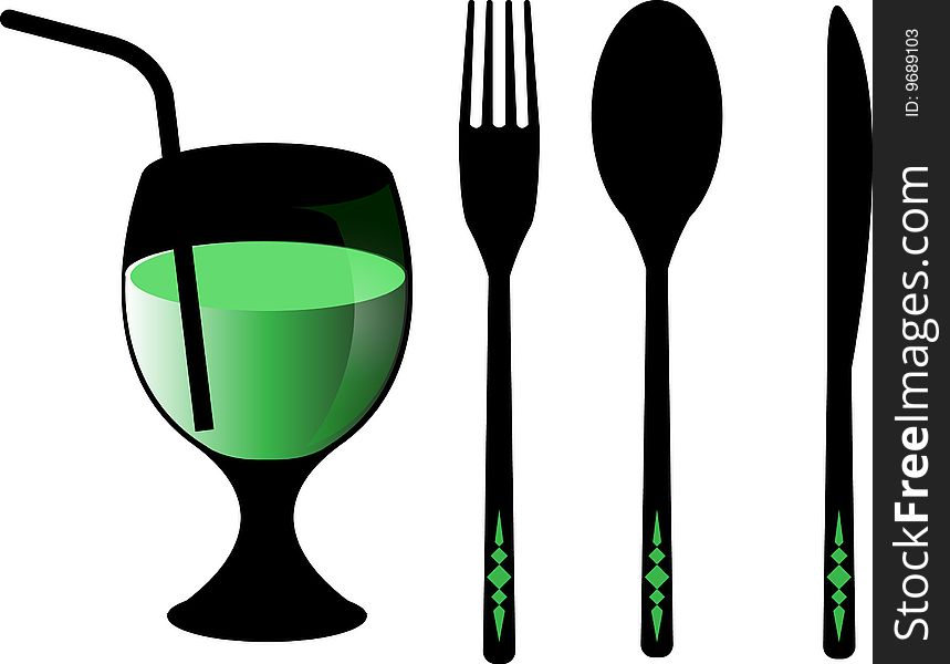 An illustration of dining set
