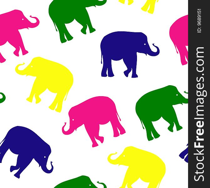 Seamless vector background with elephant. Seamless vector background with elephant