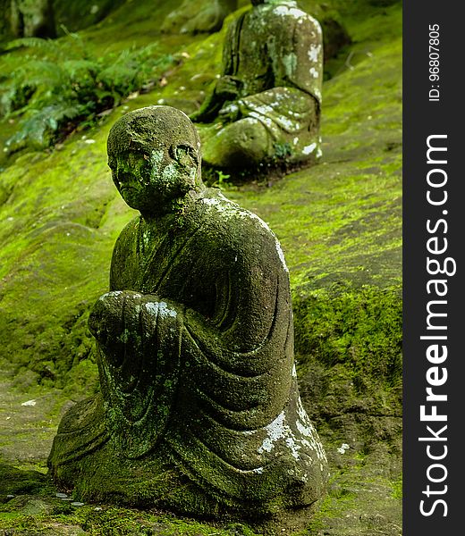 Green, Sculpture, Stone Carving, Statue
