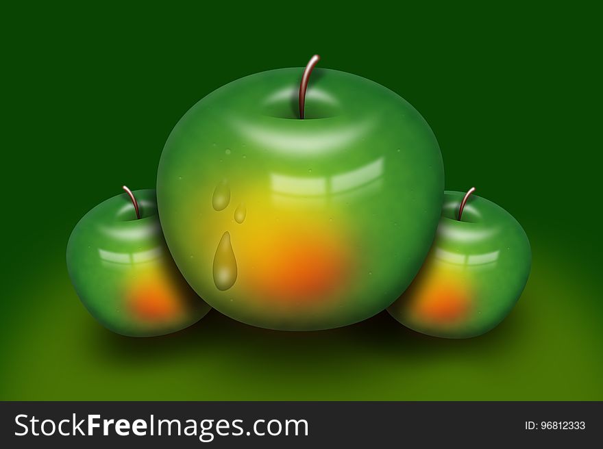 Green, Fruit, Granny Smith, Apple