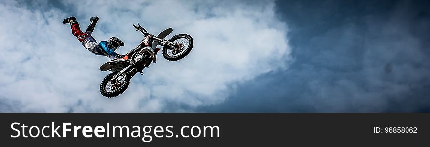 Freestyle Motocross, Stunt Performer, Extreme Sport, Sky