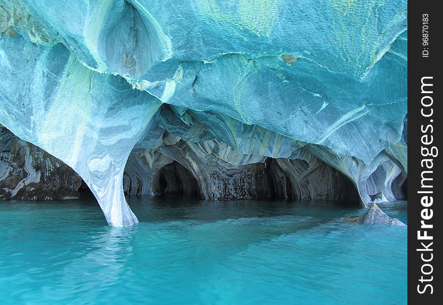 Blue, Water, Ice Cave, Coastal And Oceanic Landforms