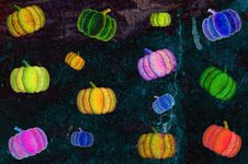 Grunge Psychedelic Pumpkins Background Royalty Free Stock Image Grunge Psychedelic Pumpkins Background Royalty Free Stock Image