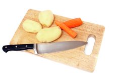 Knife Potato And Carrots Stock Photo Knife Potato And Carrots Stock Photo