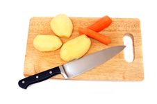 Knife Potato And Carrots Royalty Free Stock Image Knife Potato And Carrots Royalty Free Stock Image