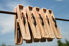 Clothes-pins Stock Photography