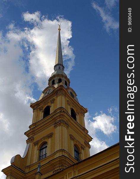 Broach Petropavlovskaya cathedral in Saint-Peterburg, Russia